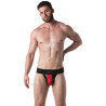 LEADER Jockstrap Brut Noir-Rouge